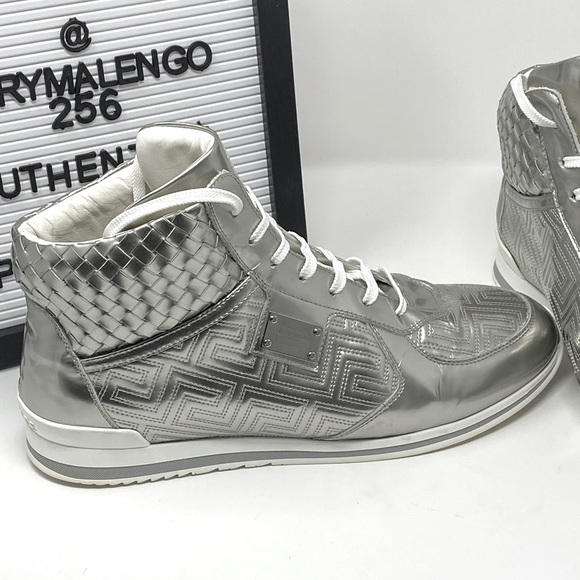 Versace Men Silver Sneakers - Picture 4 of 6